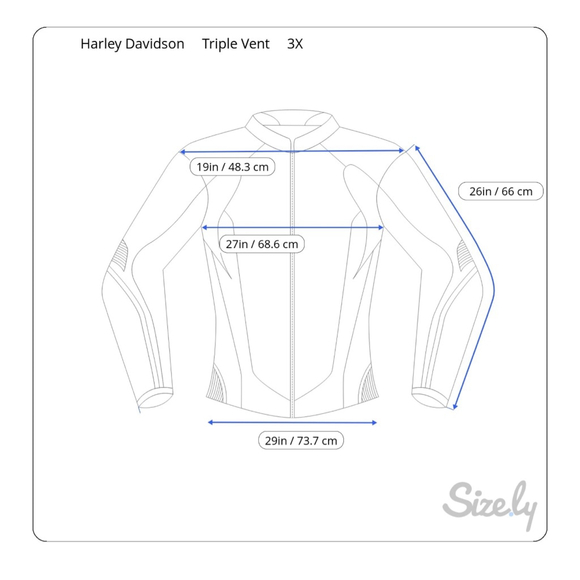 Harley-Davidson Triple Vent Motorcycle Jacket 3X - Picture 7 of 11